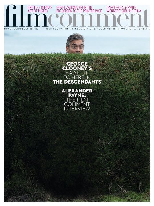 FILM COMMENT magazine side cover Issue 267 November/December 2011