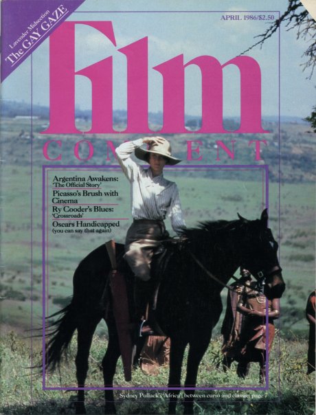 FILM COMMENT magazine side cover Issue 113 March/April 1986