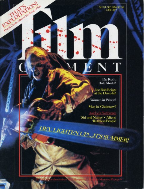 FILM COMMENT magazine side cover Issue 115 July/August 1986