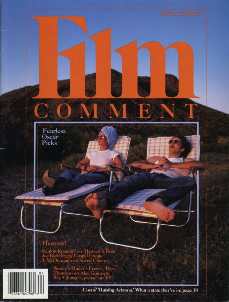 FILM COMMENT magazine side cover Issue 119 March/April 1987