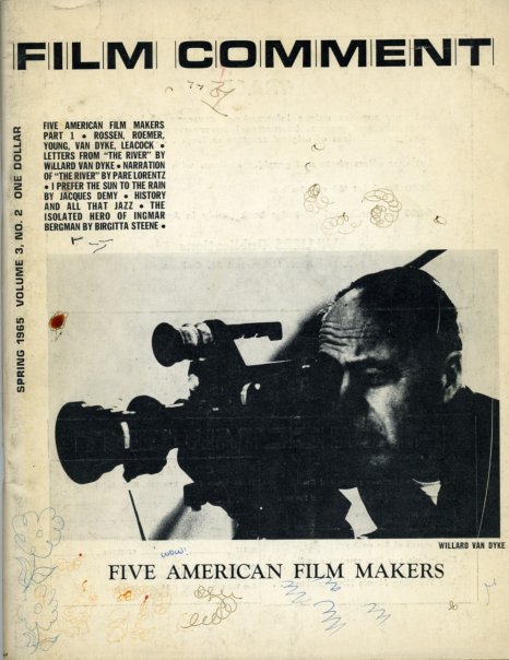 FILM COMMENT magazine side cover Issue 12  Vol 3 # 2 March/April/May 1965