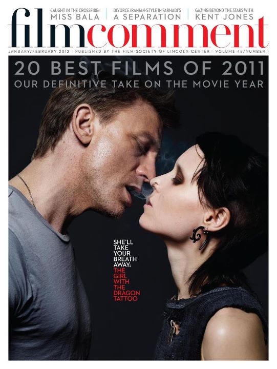 FILM COMMENT magazine side cover Issue 268 January/February 2012