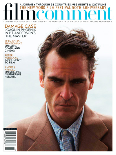 FILM COMMENT magazine side cover Issue 272 September/October 2012