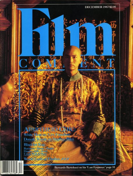 FILM COMMENT magazine side cover Issue 123 November/December 1987