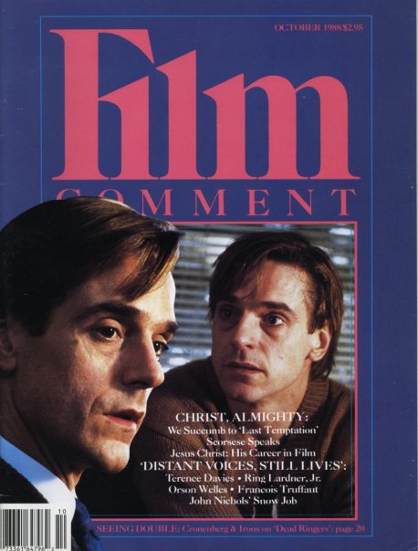 FILM COMMENT magazine side cover Issue 128 September/October 1988