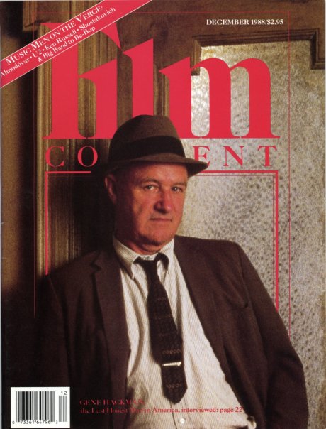 FILM COMMENT magazine side cover Issue 129 November/December 1988