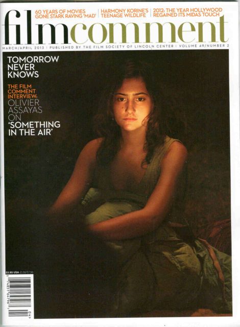 FILM COMMENT magazine side cover Issue 275 March/April 2013