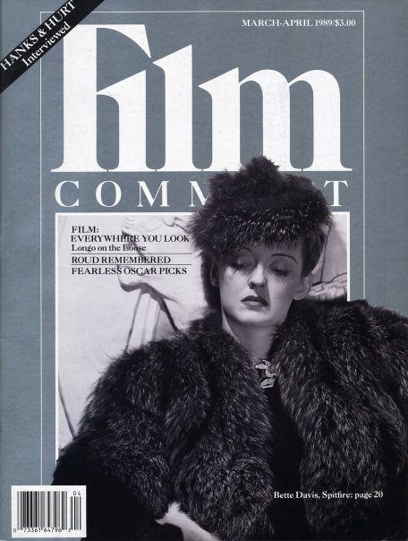FILM COMMENT magazine side cover Issue 131 March/April 1989