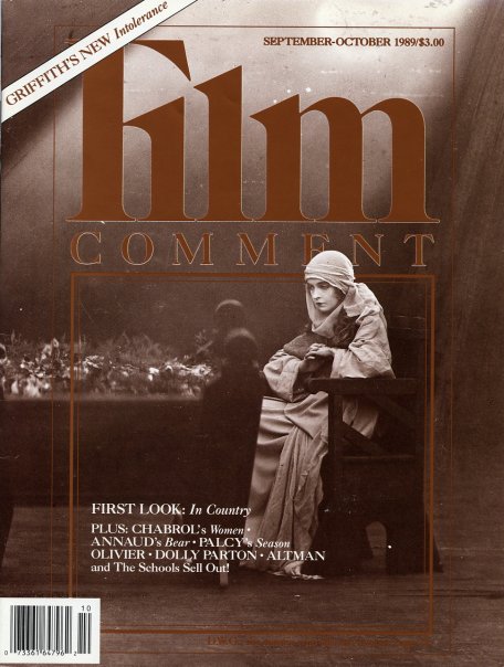 FILM COMMENT magazine side cover Issue 134 September/October 1989