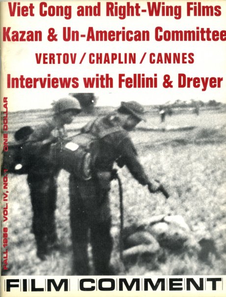 FILM COMMENT magazine side cover Issue 15 Vol 4 # 1 September-December 1966