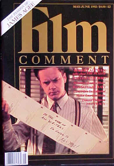 FILM COMMENT magazine side cover Issue 150 May/June 1992