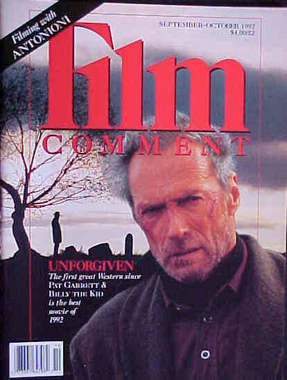 FILM COMMENT magazine side cover Issue 152 September/October 1992