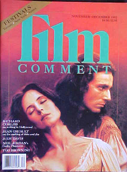 FILM COMMENT magazine side cover Issue 153 November/December 1992