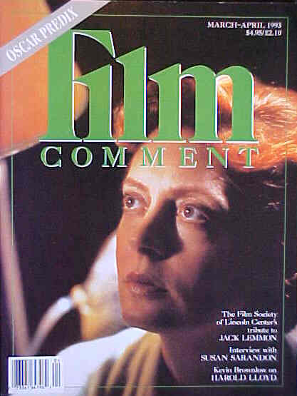 FILM COMMENT magazine side cover Issue 155 March/April 1993