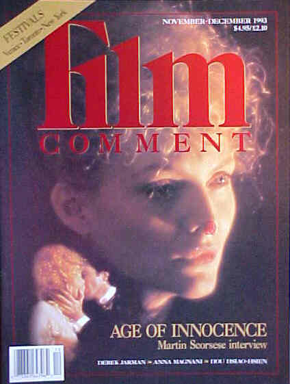 FILM COMMENT magazine side cover Issue 159 November/December 1993