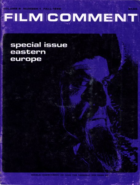 FILM COMMENT magazine side cover Issue 18 Vol 5 # 1 September/October/November 1968