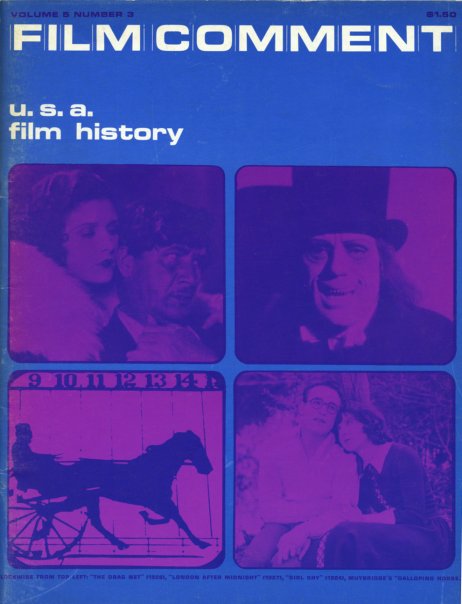 FILM COMMENT magazine side cover Issue 20 Vol 5 # 3 September/October/November 1969