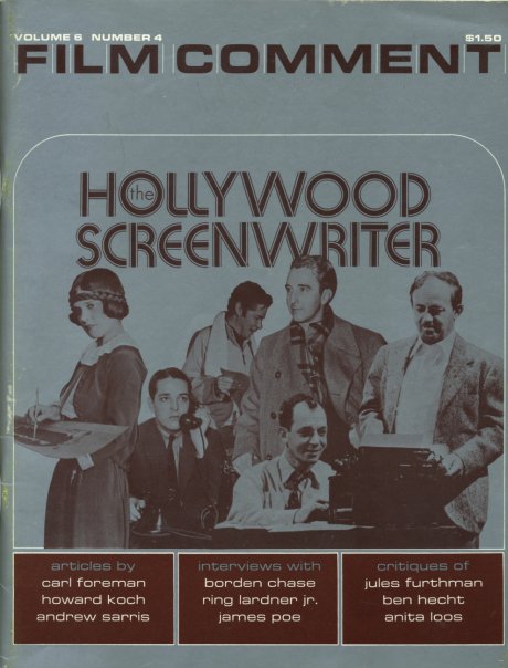 FILM COMMENT magazine side cover Issue 25 Winter 1970