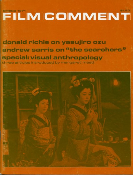 FILM COMMENT magazine side cover Issue 26 Spring 1971