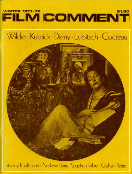 FILM COMMENT magazine side cover Issue 29 Winter 1971