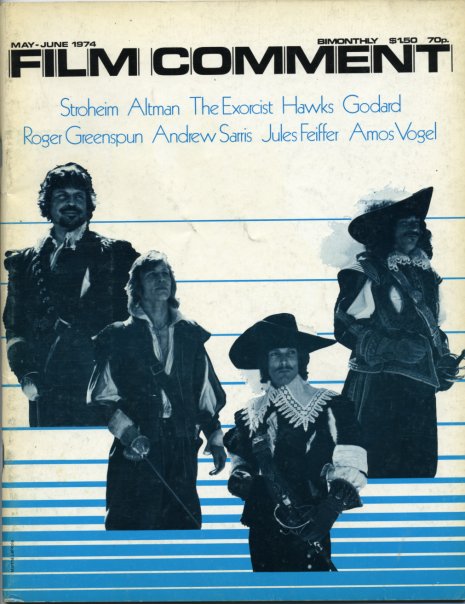 FILM COMMENT magazine side cover Issue 42 May/June 1974