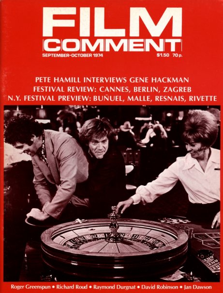 FILM COMMENT magazine side cover Issue 44 September/October 1974