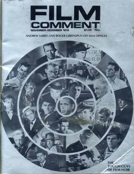 FILM COMMENT magazine side cover Issue 45 November/December 1974