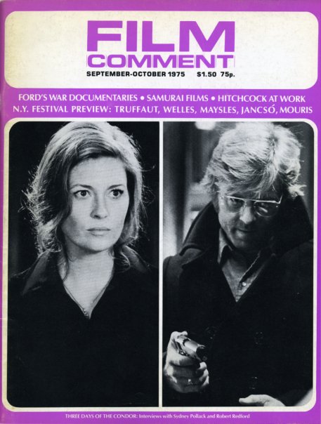 FILM COMMENT magazine side cover Issue 50 September/October 1975