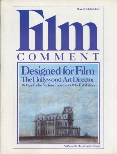 FILM COMMENT magazine side cover Issue 66 May/June 1978