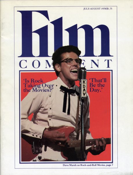 FILM COMMENT magazine side cover Issue 67 July/August 1978