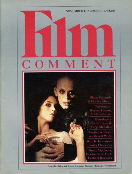 FILM COMMENT magazine side cover Issue 75 November/December 1979