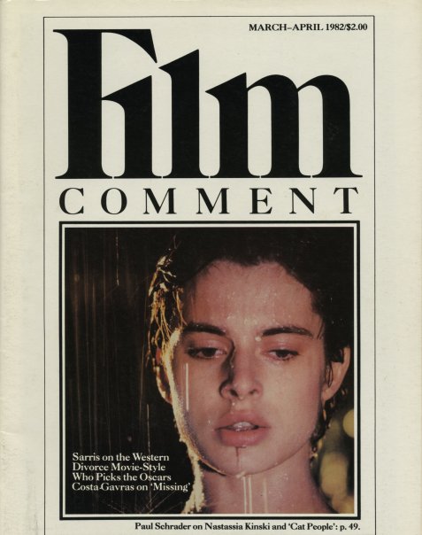 FILM COMMENT magazine side cover Issue 89 March/April 1982