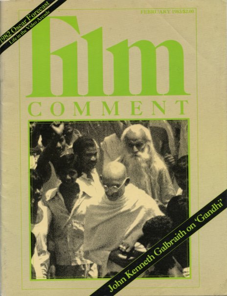 FILM COMMENT magazine side cover Issue 94 January/February 1983