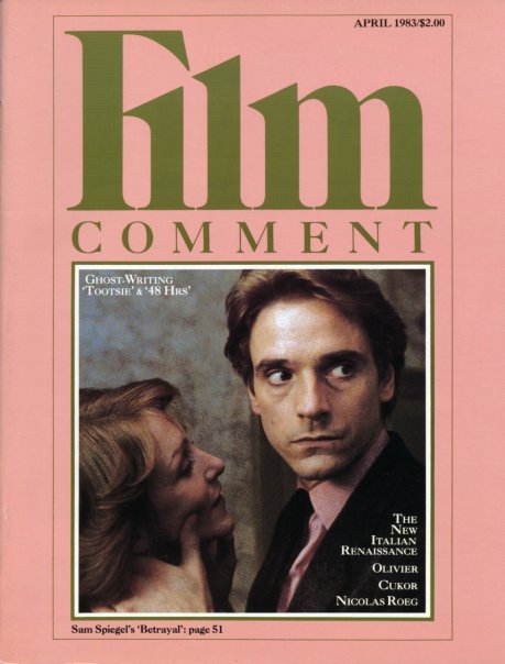 FILM COMMENT magazine side cover Issue 95 March/April 1983