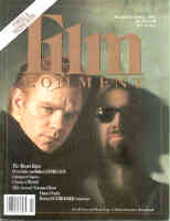 FILM COMMENT magazine side cover Issue 167 March/April 1995