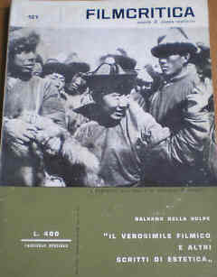 FILMCRITICA magazine side cover Issue 121  1962