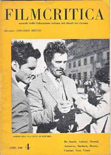 FILMCRITICA magazine side cover Issue 4 March-April 1951