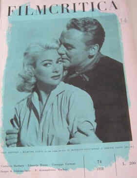 FILMCRITICA magazine side cover Issue 74  1958