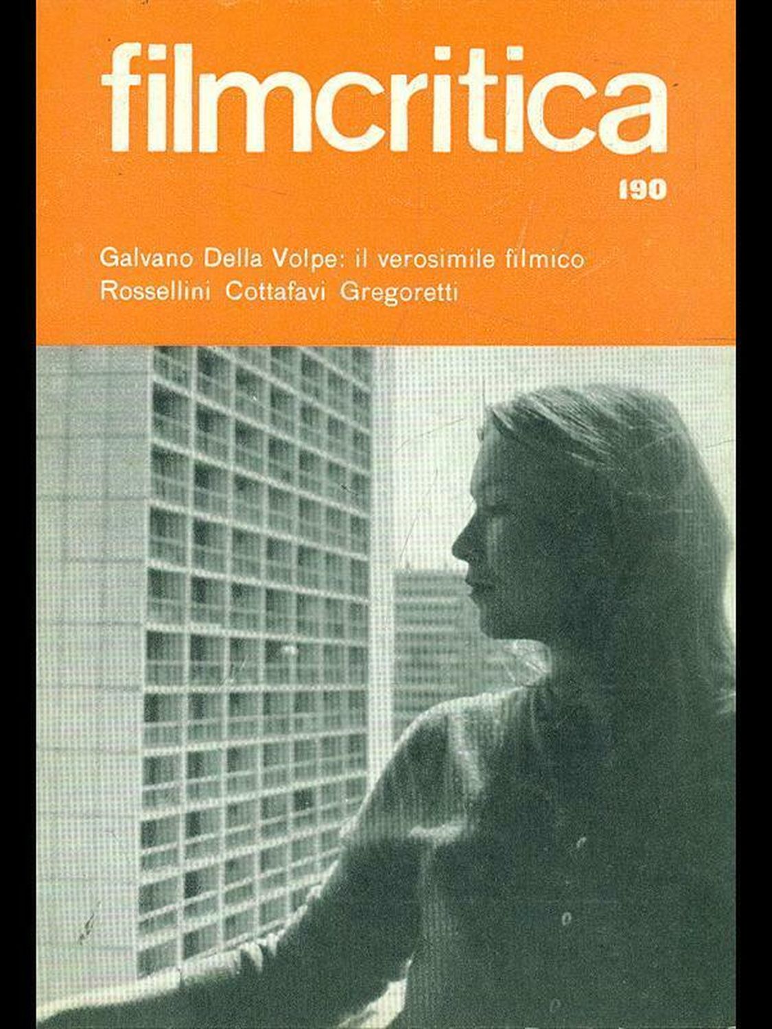 FILMCRITICA magazine side cover Issue 190 August 1968