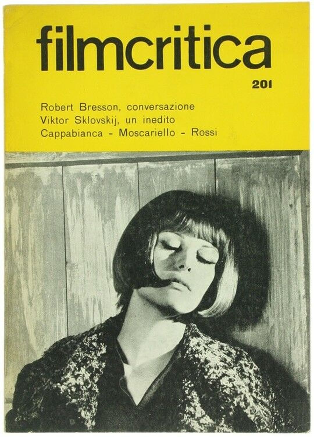 FILMCRITICA magazine side cover Issue 201 October 1969