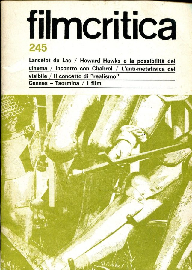 FILMCRITICA magazine side cover Issue 245 May 1974
