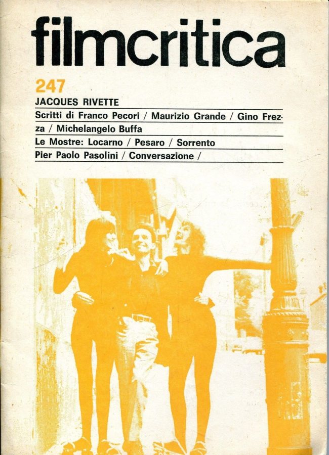 FILMCRITICA magazine side cover Issue 247 August/September 1974