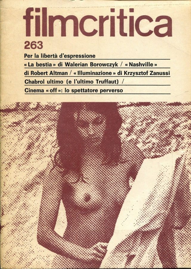 FILMCRITICA magazine side cover Issue 263 April 1976