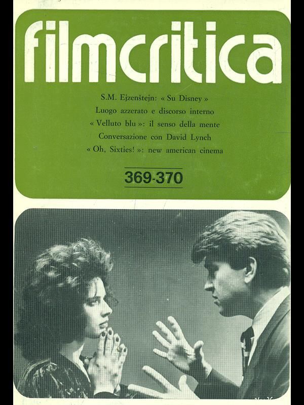 FILMCRITICA magazine side cover Issue 369/370 November/December 1986