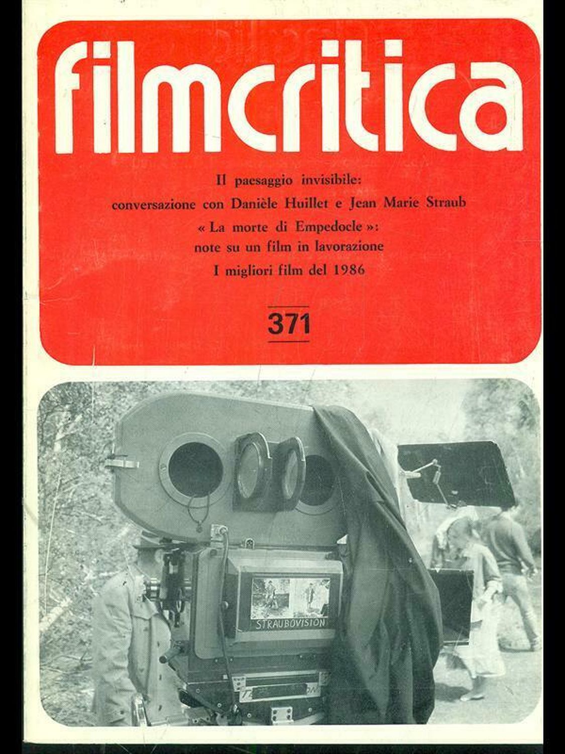 FILMCRITICA magazine side cover Issue 371 February 1987