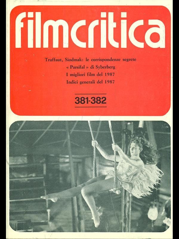 FILMCRITICA magazine side cover Issue 381/382 January/February 1988