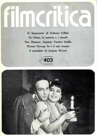 FILMCRITICA magazine side cover Issue 403 March 1990
