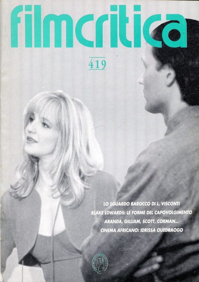 FILMCRITICA magazine side cover Issue 419 November 1991
