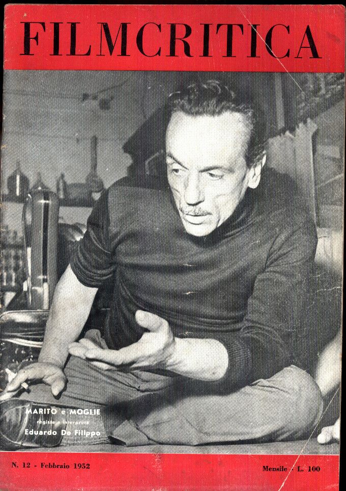 FILMCRITICA magazine side cover Issue 12 February 1952