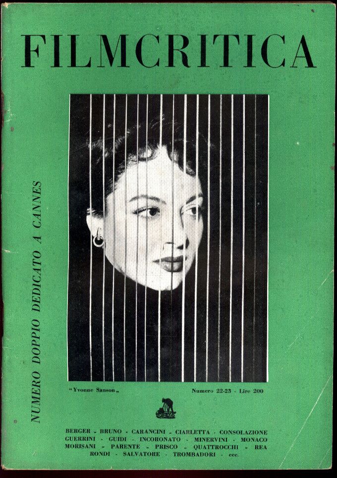 FILMCRITICA magazine side cover Issue 22/23  1953